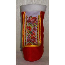 Новогодний носок (габардин) красного цвета